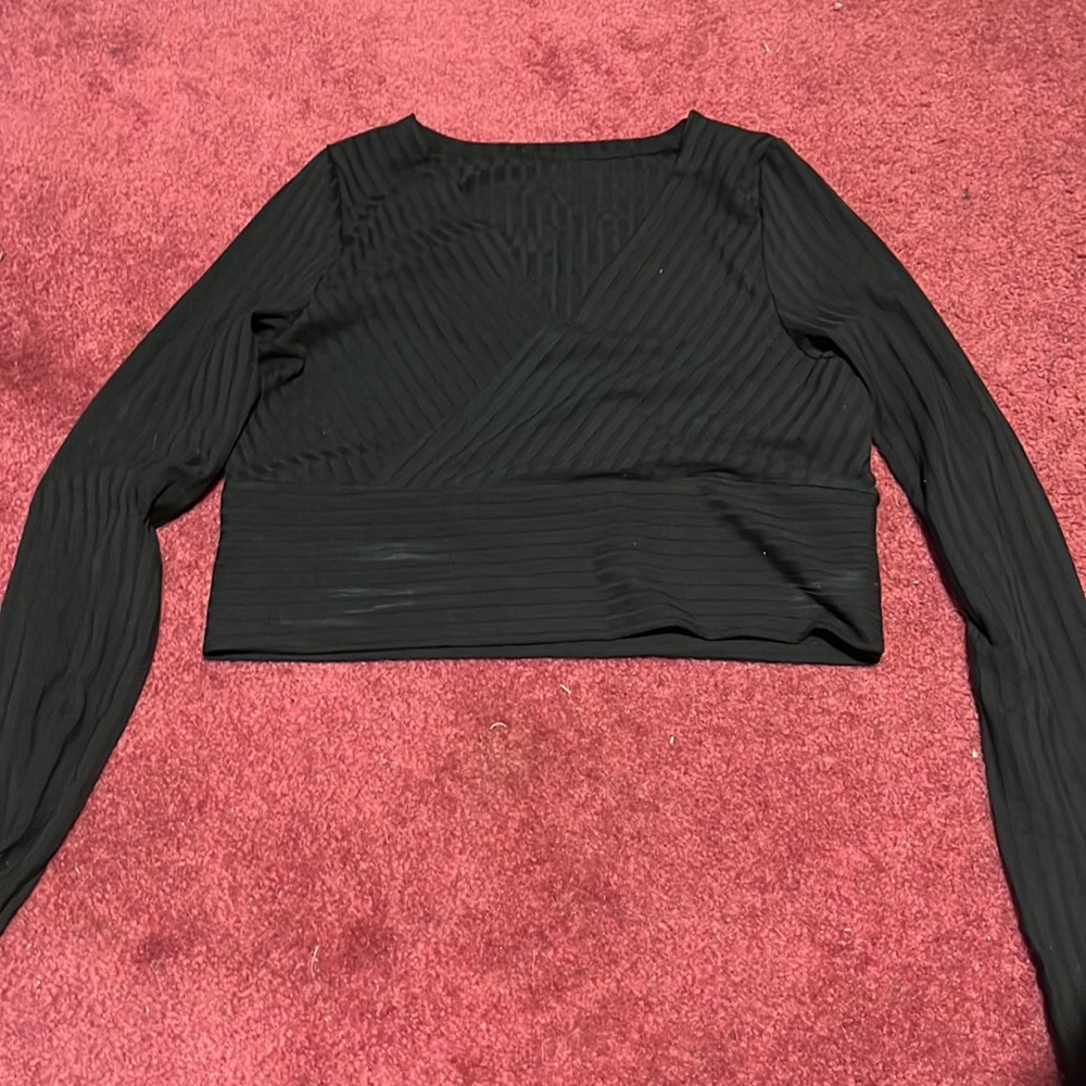 All black crop top